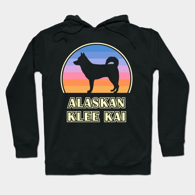 Alaskan Klee Kai Vintage Sunset Dog Hoodie by millersye